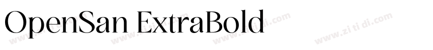 OpenSan ExtraBold字体转换